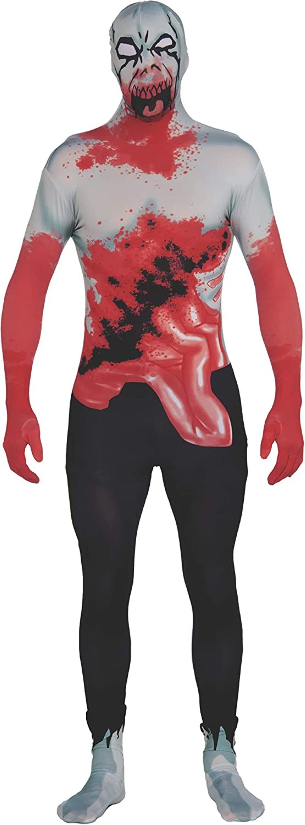 10 pcs - Halloween Fancy Dress Adult Full-body Costume Zombie 2nd Skin Stretch Green Jump Suit |GCL143-M|UK SELLER