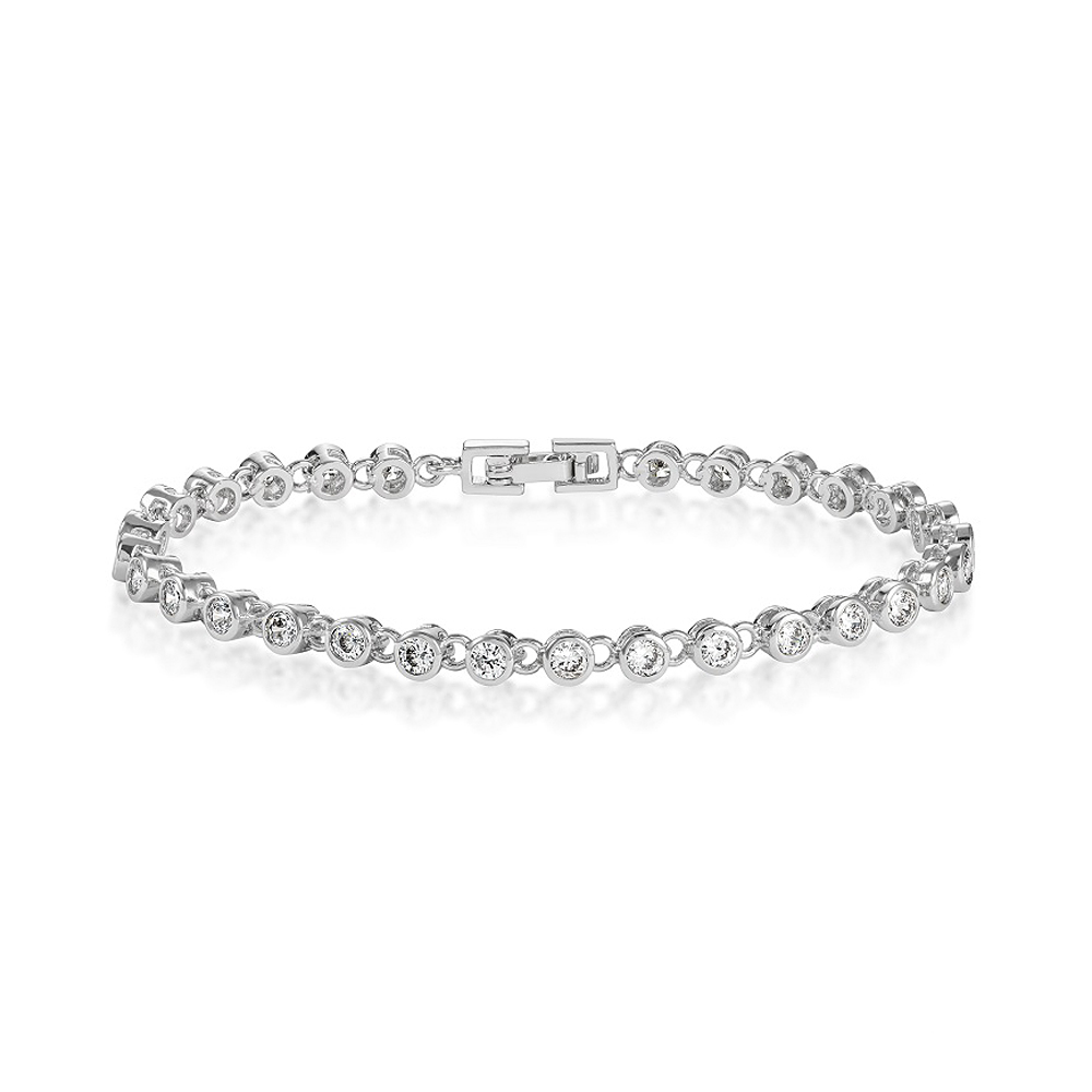 20 pcs - Cubic Zirconia Crystals Tennis Bracelet with Earrings Set - 10 Sets|GCJ006+GSV053|UK SELLER