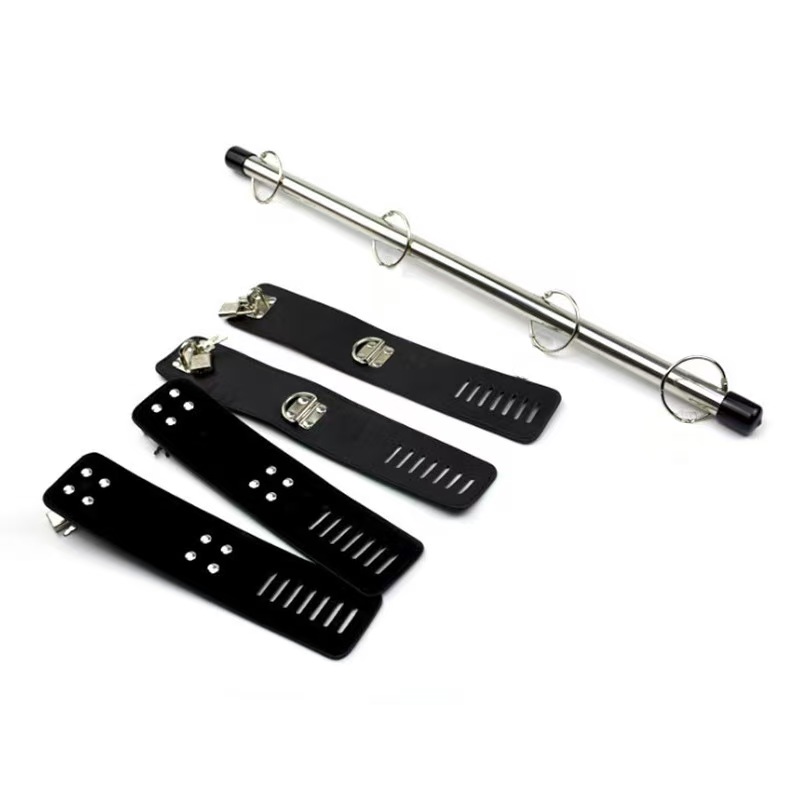 10 pcs - Luxury Restraint Bondage Set With Bar, Ankle Cuffs and Handcuffs|GCSM018|UK SELLER