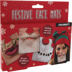 One Off Joblot of 92 Festive Face Mats by Paladone Drinking Mats you Can Wear