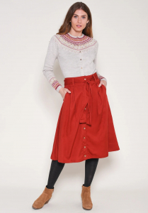 Wholesale Joblot of 5 Brakeburn Ladies Belted Skirt in Red Size 14