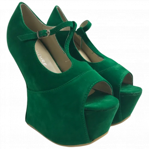 Wholesale Joblot of 27 Ladies KOI Couture Dark Green Suede Heels - Sizes 3-7