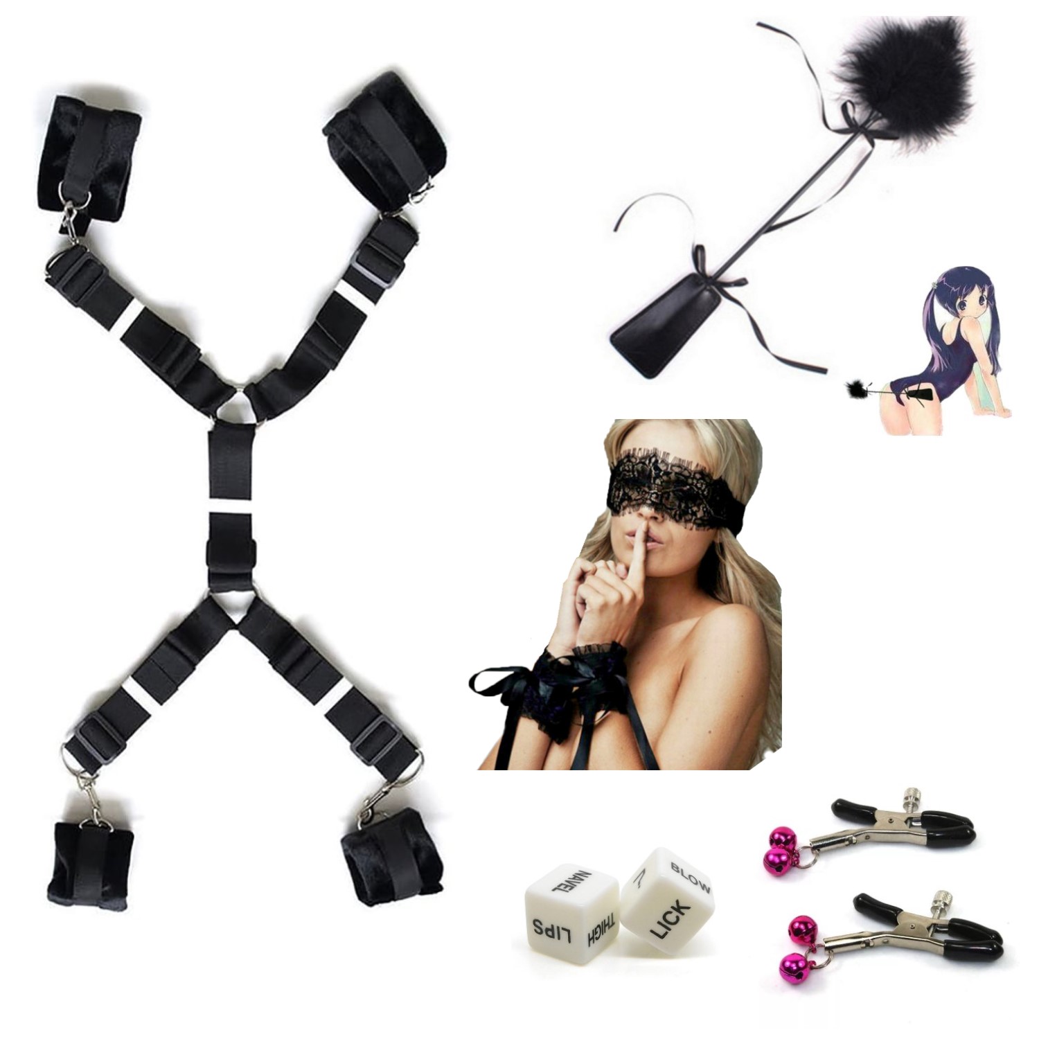 30 pcs - 6-Piece Couple’s Bondage and Toy Set - 5 Sets|GCAPSET015|UK SELLER