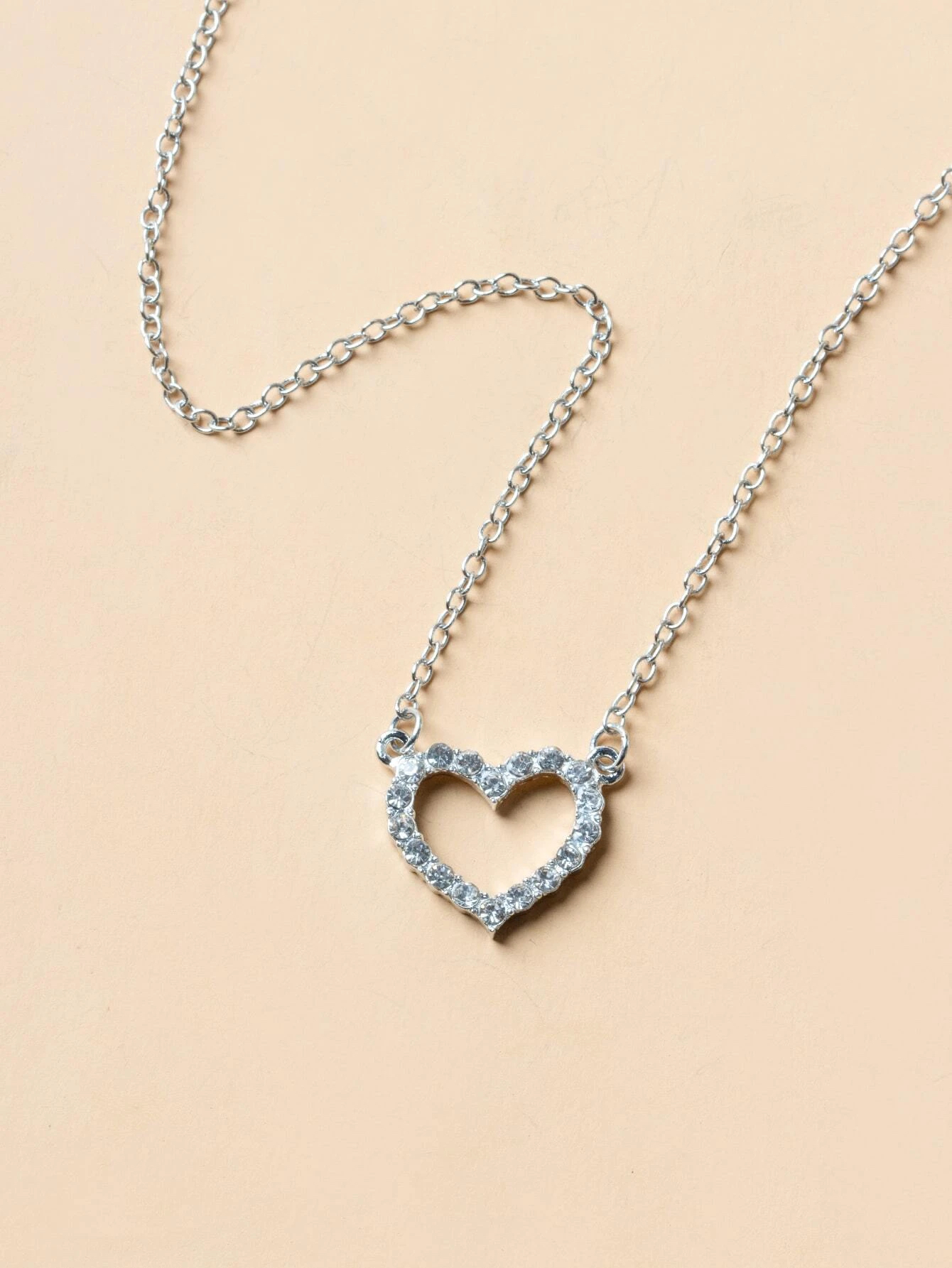 50x Love Heart Necklaces Jewellery on Silver Chain