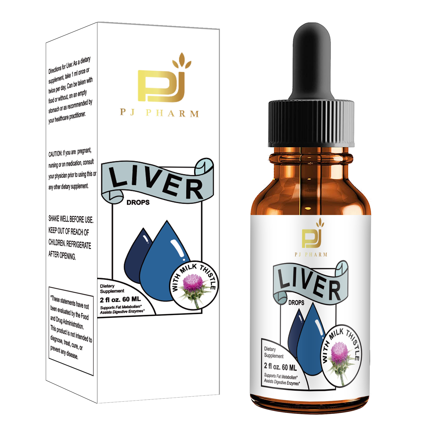 Natural Liver Support Complex Drops 60ml 