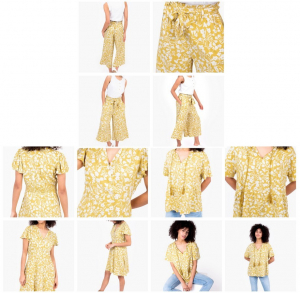 One Off Joblot of 9 Brakeburn Ayla Yellow Floral Print Clothing 3 Styles Size 8