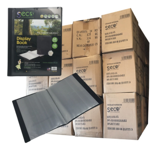 Pallet of 1,190 Seco A4 Black Display Book With 10 Pockets