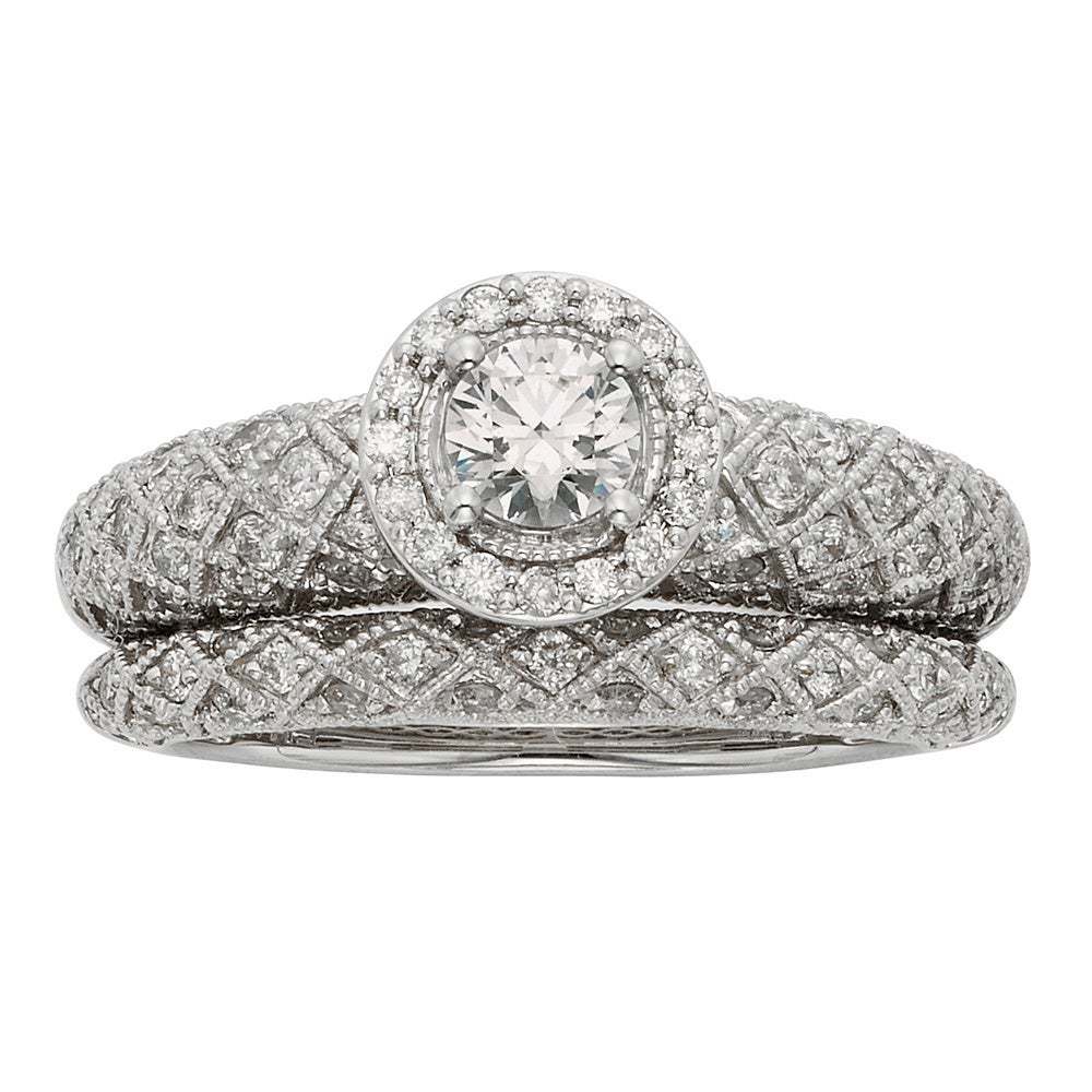 20 pcs - Stunning Silver tone Crystal Double Ring Halo Set - Random Size|GCC130-K/M/P/R|UK SELLER