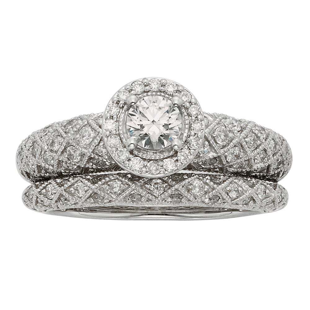 20 pcs - Stunning Silver tone Crystal Double Ring Halo Set - Random Size|GCC130-K/M/P/R|UK SELLER
