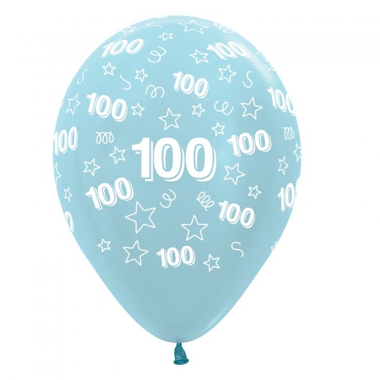 1500 Sempertex Biodegradable 100th Birthday balloons 12