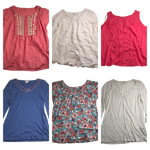 One Off Joblot of 6 Ex-Chainstore Women's Mixed Tops - Various Sizes