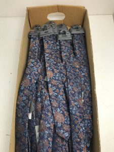 Wholesale Joblot of 28 Ex-Chainstore Men's Navy Flower Ties