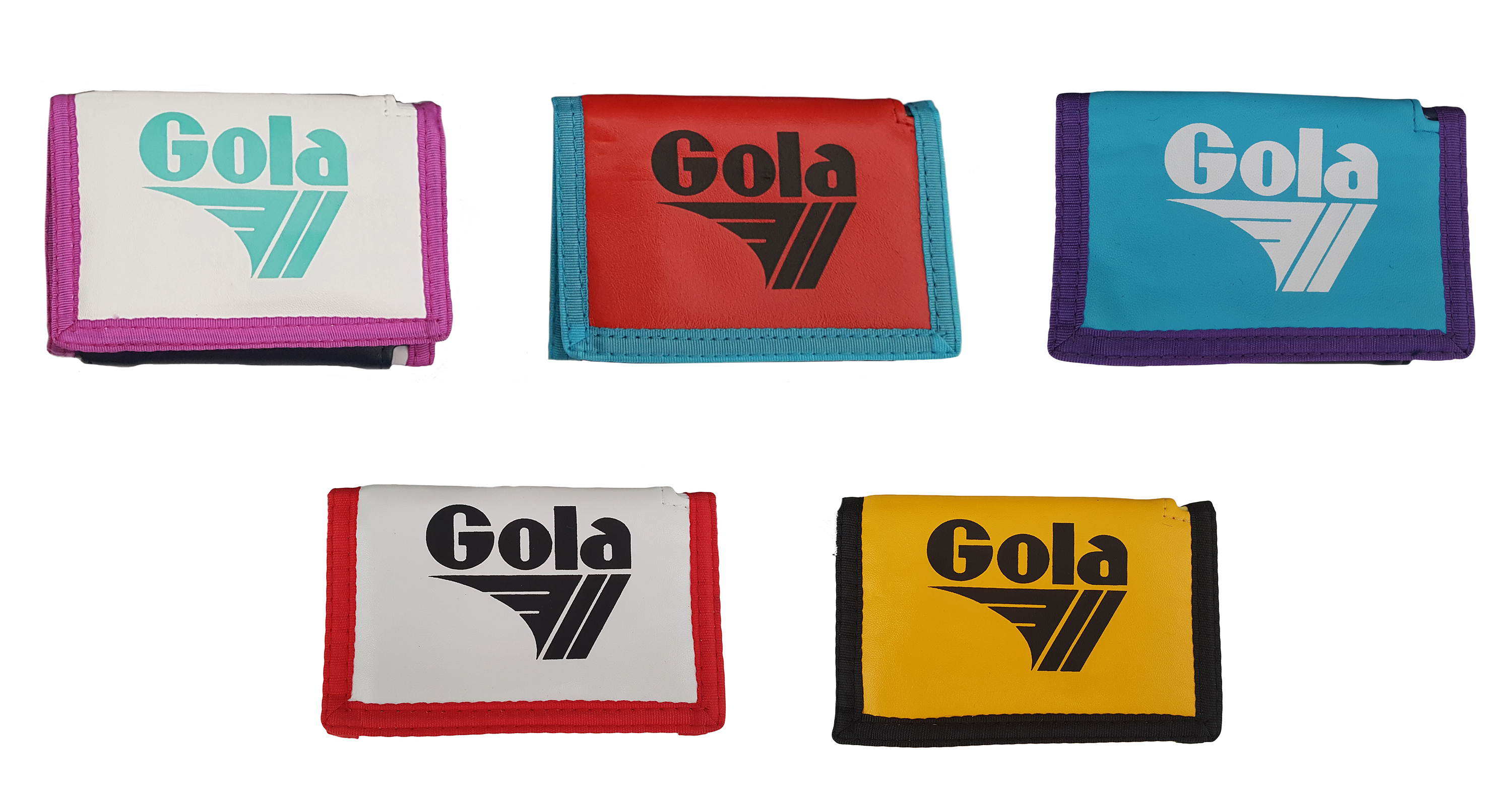 Gola Retro Nylon Trifold Wallets Zip / Note / Photo Compartments Brand New in Packets