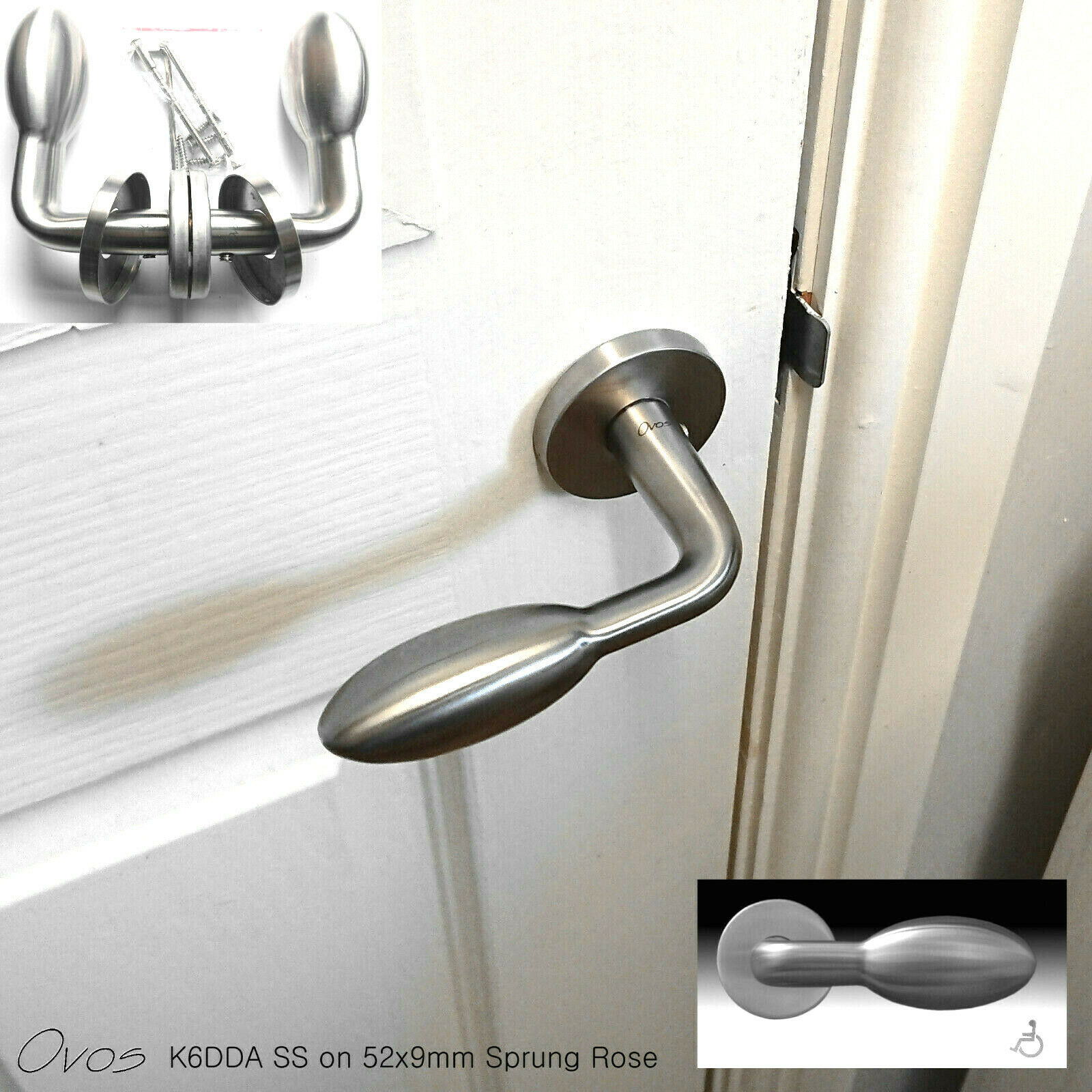 100 sets of Lever door handles UK 🇬🇧 design Stainless steel SATIN FINISH