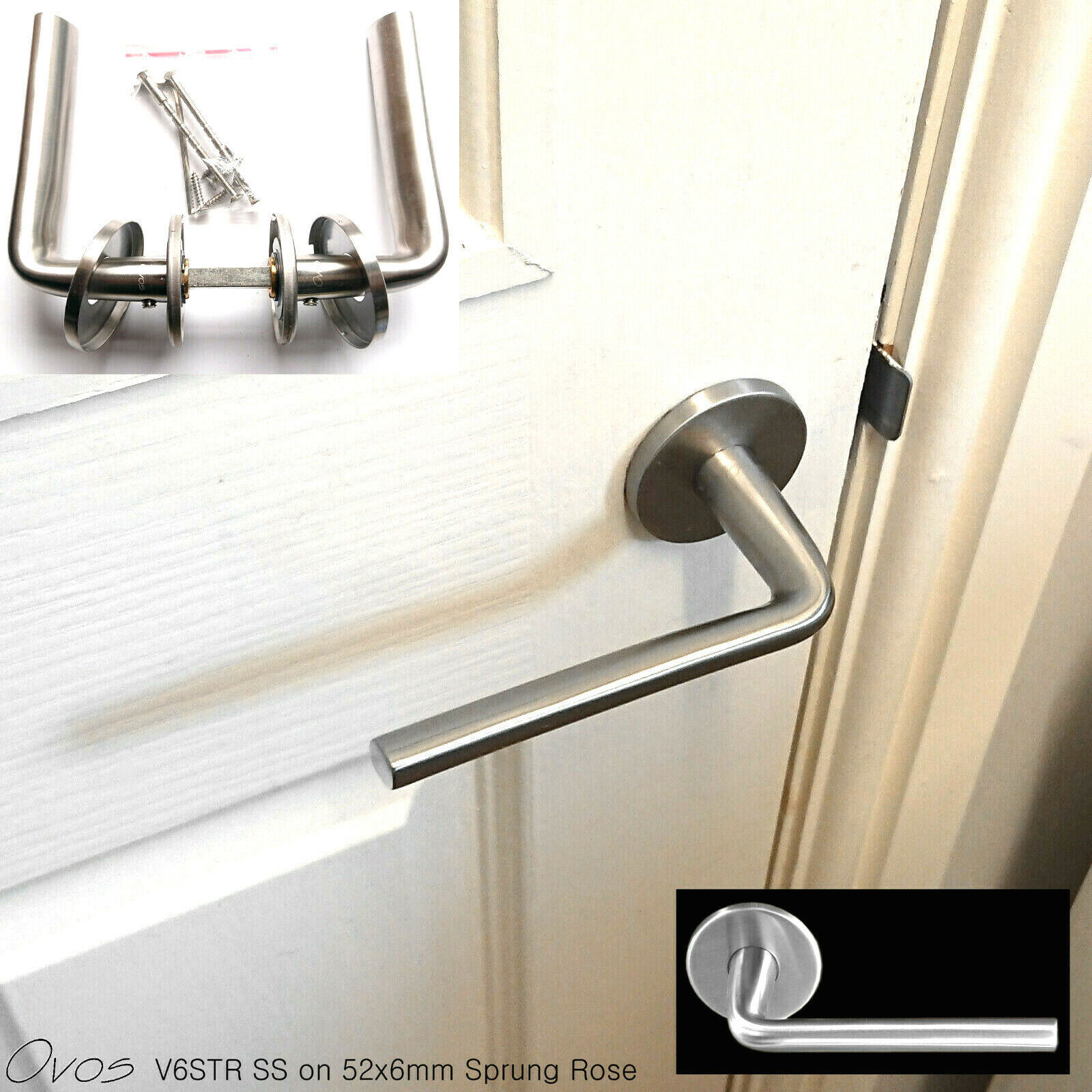  100 sets of Lever door handles UK 🇬🇧 design Stainless steel SATIN FINISH