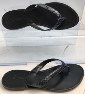 Wholesale Joblot of 10 George Blue Black Ocean Python Leather Sandals