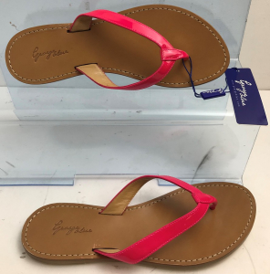 Wholesale Joblot of 10 George Blue Patent Pink Strap Tan Leather Sandals