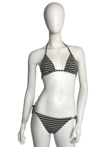 Wholesale Joblot of 50 Ladies Ex-Chainstore Glitter Striped Triangle Bikini Set