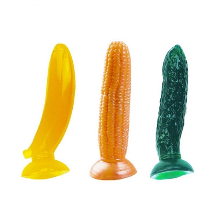 10pc Silicon Suction Dildo Fruit Banana Cucumber Corn Cock Clitoral G-spot Anal Stimulator With Lube Optional|GCAP146|UK SEller