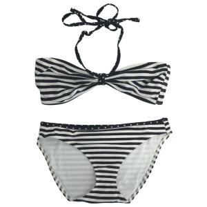 One Off Joblot of 97 Ladies Black & White Striped Bikini Sets