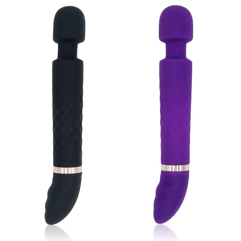 5pcs - Dual Head Soft Touch Waterproof Rechargeable 25 Modes Vibrator - Random Colour|GCAP015-Black/Purple|UK seller