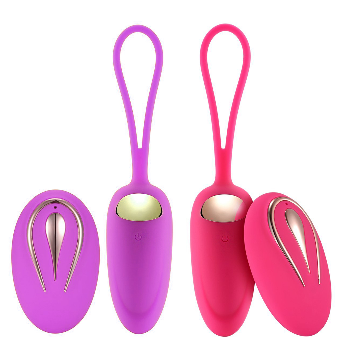 5pcs - 12 Modes Wireless Rechargeable Mermaid Vibrating Egg with Remote Control - Random Colour|GCAP018-Pink/Purple|UK seller