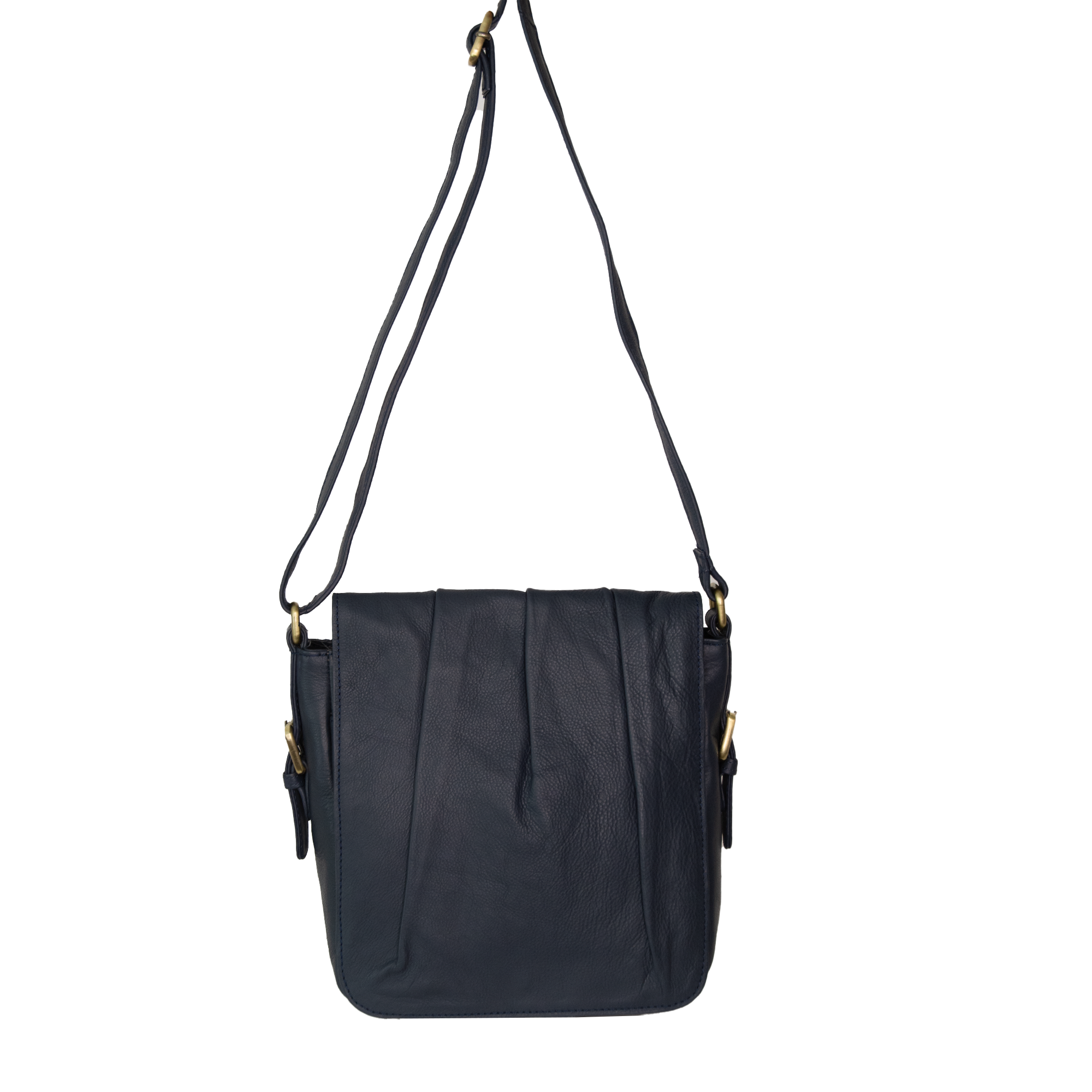Florence - (Nappa Leather) Ruched Flapover Cross Body Bag by Bolla