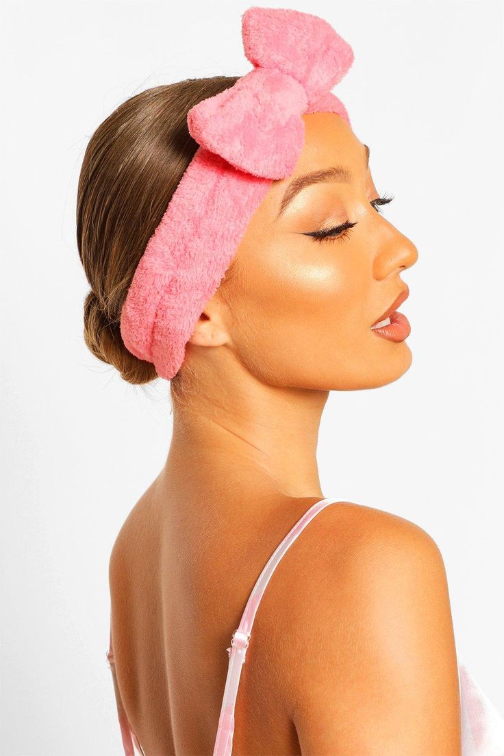 Cute Fluffy Bow Headband Coral