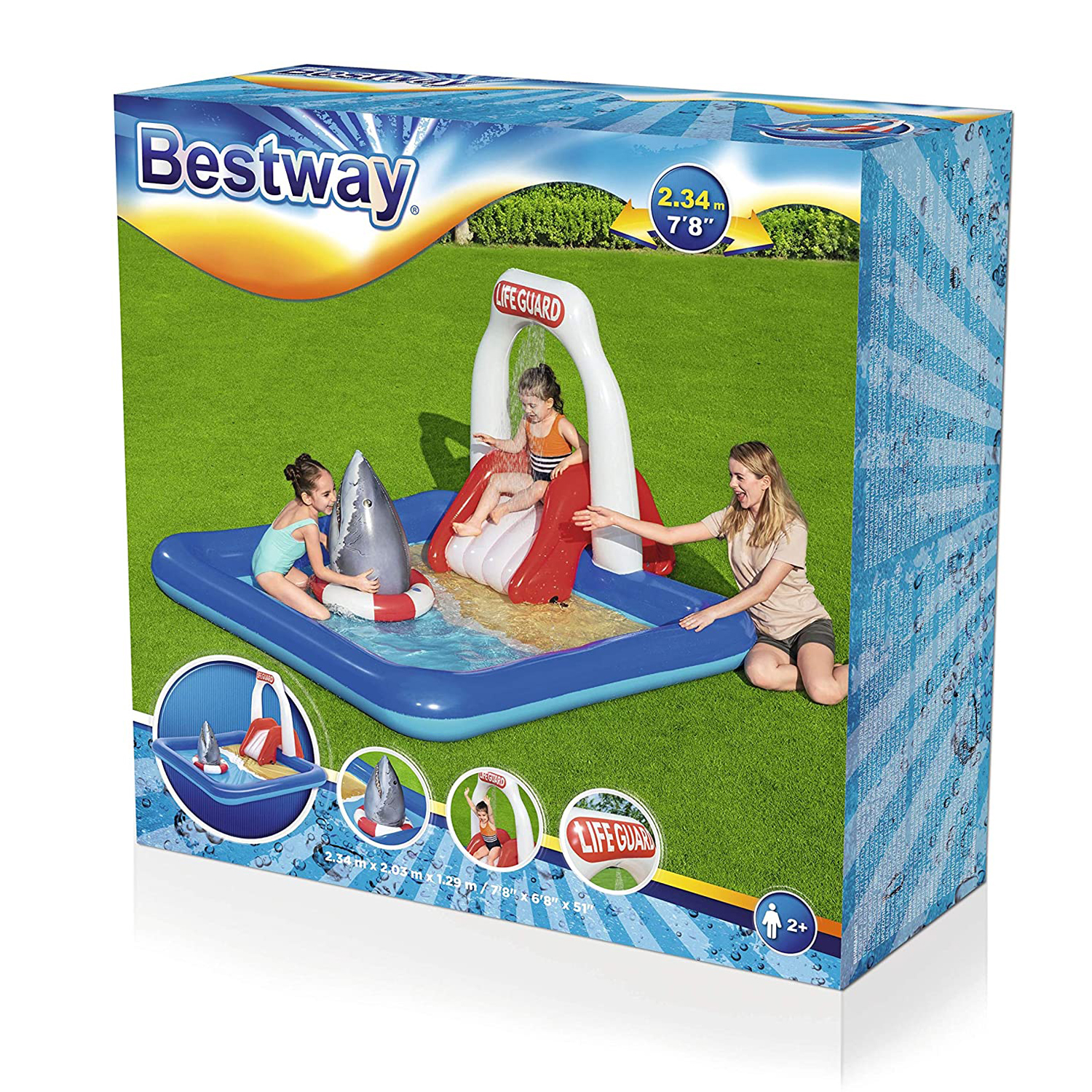 3 x New in Box BESTWAY Kids Inflatable Lifeguard Tower Play Centre Paddling Pool RRP £49.99 each   Ref (C)