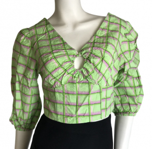 One Off Joblot of 12 Ladies Ex-Chain Store Ruffle Patterned Green Blouses
