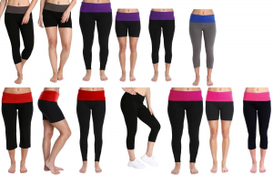 Wholesale Joblot of 50 Blis Ladies Gym/Yoga Bottoms - Mixed Colours Plus Size