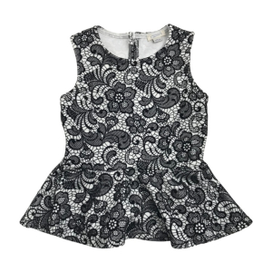 One Off Joblot of 7 Girl's Ex-Chainstore Black & White Floral Dress
