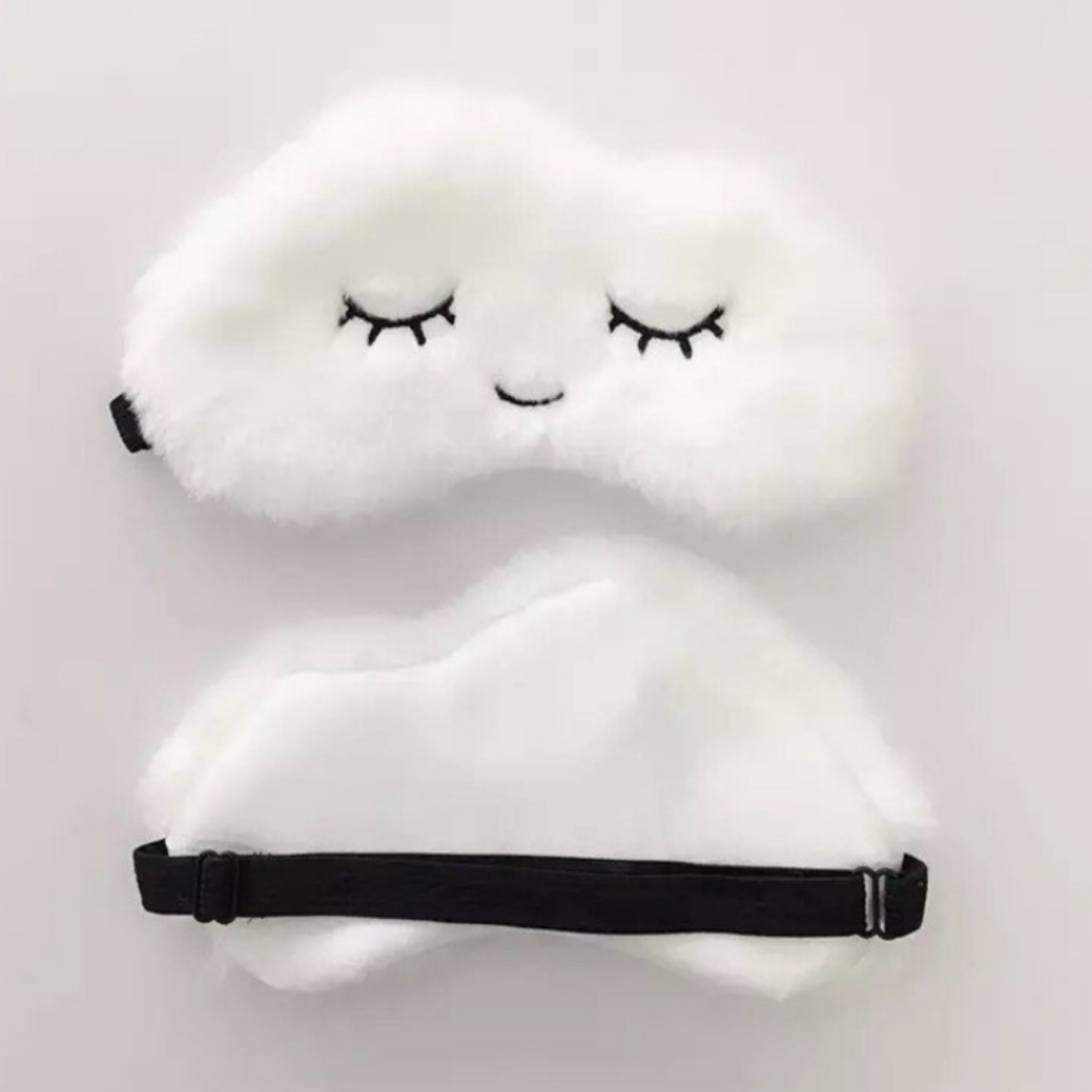 Sleep Eye Mask Fluffy Cloud Woman Girls Home Travel Soft Plush Cover