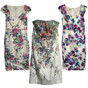 One Off Joblot of 4 Women's Ex-Chainstore Mixed Floral Dresses