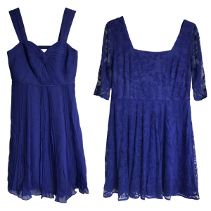 One Off Joblot of 5 Women's Ex-Chainstore Mixed Royal Blue Dresses