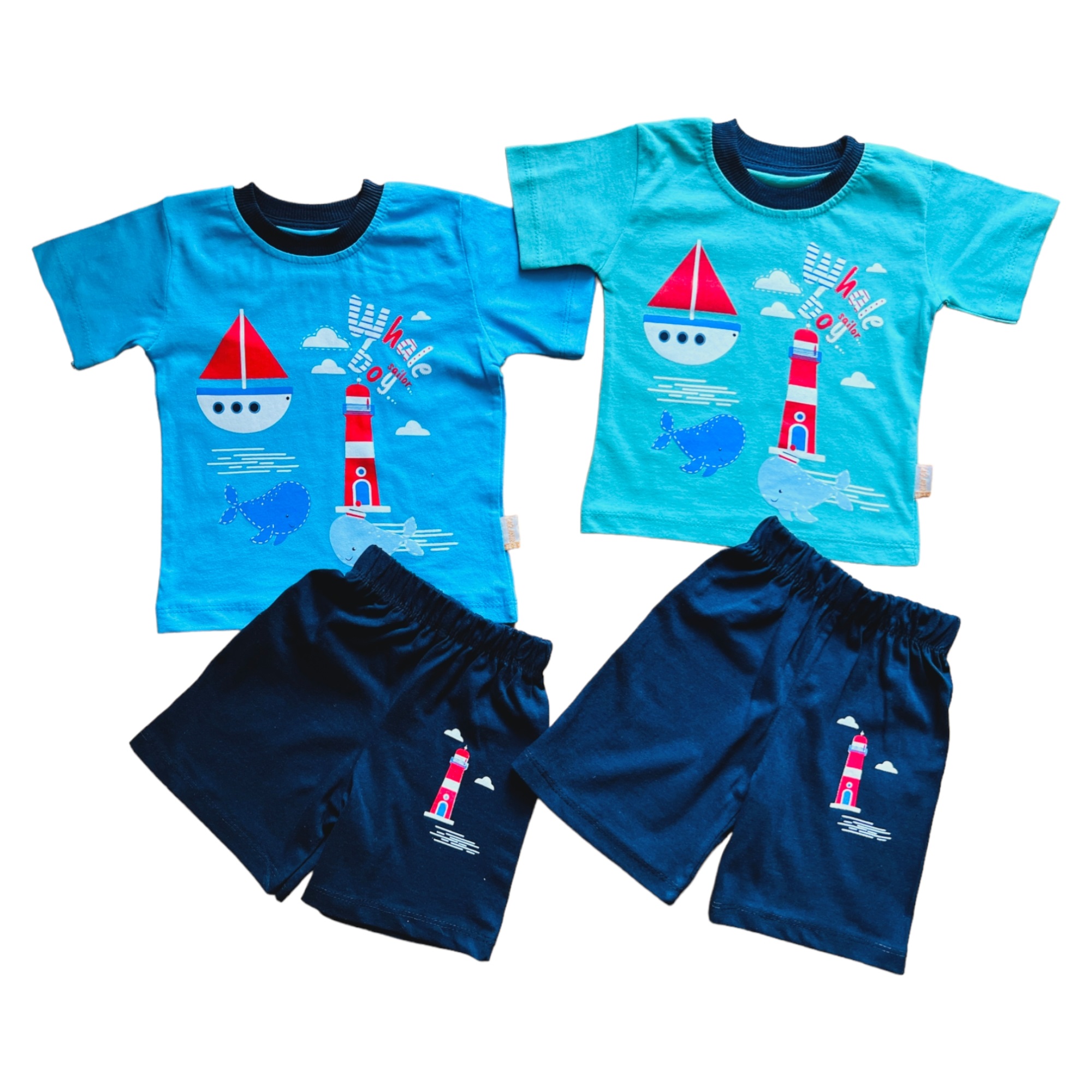 Joblot of 8x Brand New Toddler Boys 2-Pcs Set in 2 Colours - Sizes 1y-4y