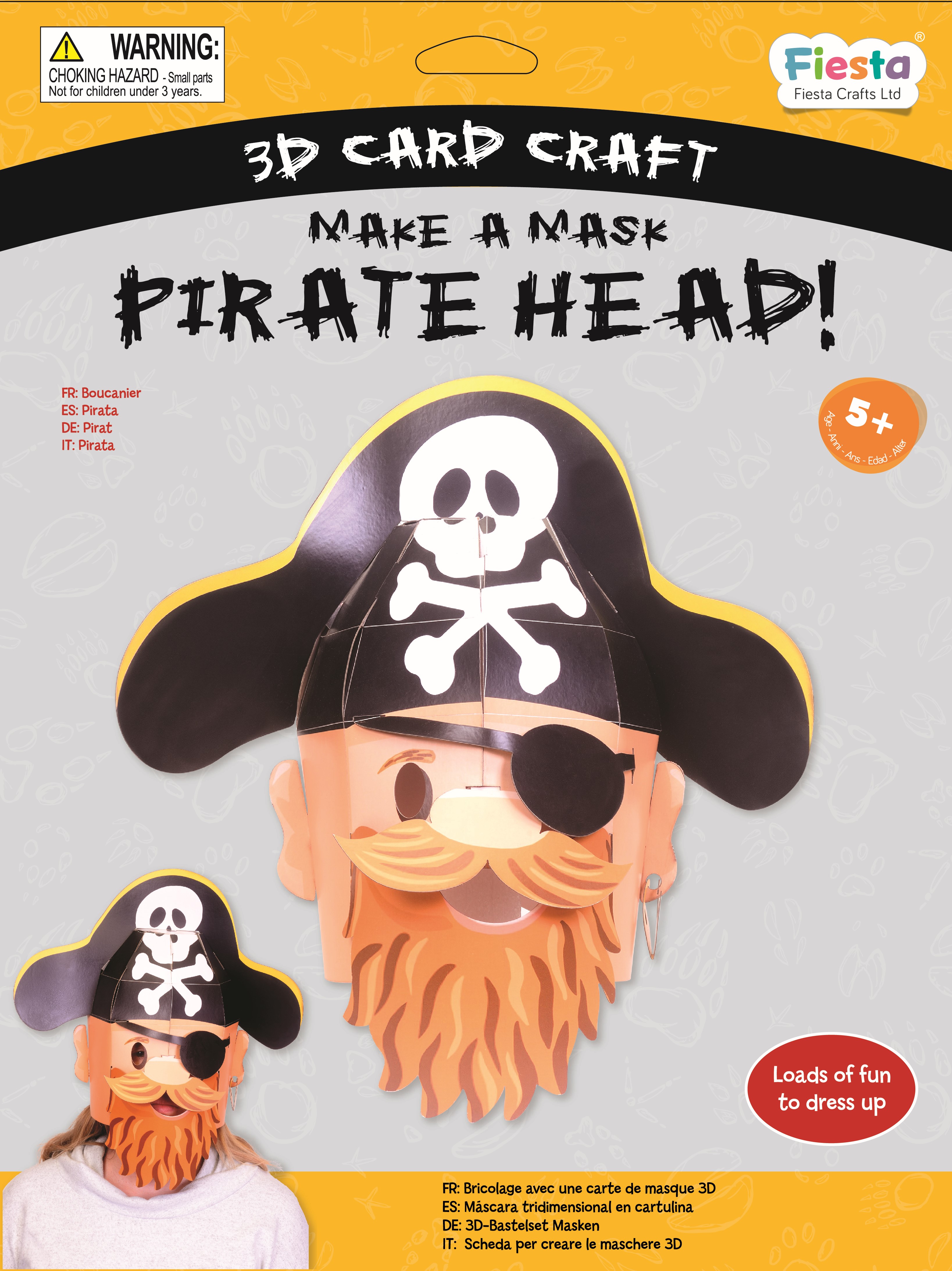 Fiesta Crafts Pirate 3D Mask Card Craft