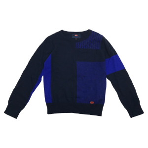 One Off Joblot of 5 Boy's Bugatti Navy Patterned Sweater