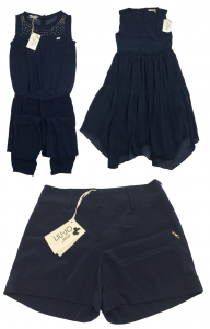 One Off Joblot of 11 Liu Jo Milano Girls Dresses, Jumpsuits & Shorts Navy