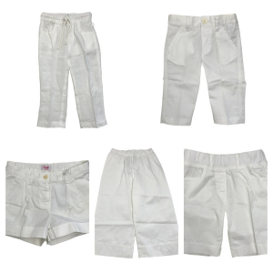 One Off Joblot of 20 Unisex Il Gufo Mixed White Trousers & Shorts