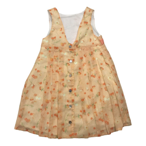 One Off Joblot of 4 Children's Je Suis En CP! Orange Floral Dress