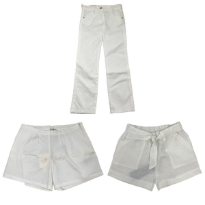 One Off Joblot of 9 Children's Mixed Branded White Shorts & Trousers