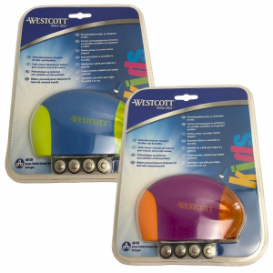 One Off Joblot of 70 Westcott Mixed Battery Powered Pencil Sharpener (SOILED)
