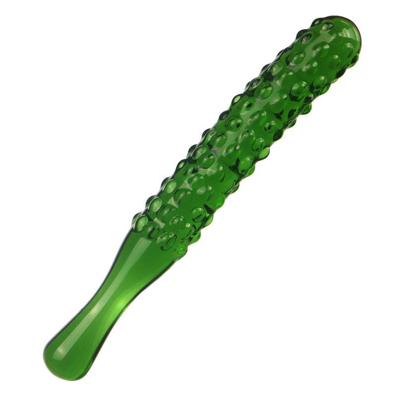 10pcs - Cucumber Butt Plug Anal Textured Green Glass Dildo|GCAP164|UK seller