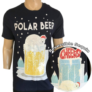 Wholesale Joblot of 50 Men's Ex-Chainstore Polar Beer Cheers Christmas T-Shirts
