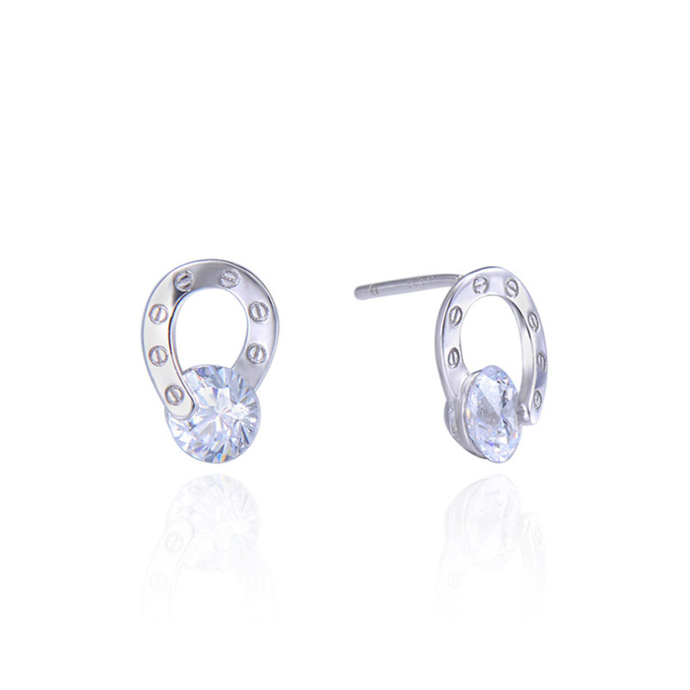 10pcs - Fashionable Central Diamond Women Silver Earrings|GCJ439|UK seller