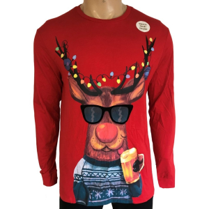 Wholesale Joblot of 10 Men's Ex-Chainstore Reindeer Christmas T-Shirts