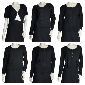 One Off Joblot of 19 Ladies Mixed Branded Black Cardigans