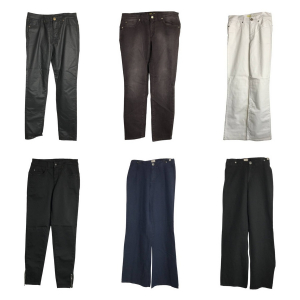 One Off Joblot of 35 Ladies Mixed J&Q Trousers - Jeans, Leather-Look, Etc.