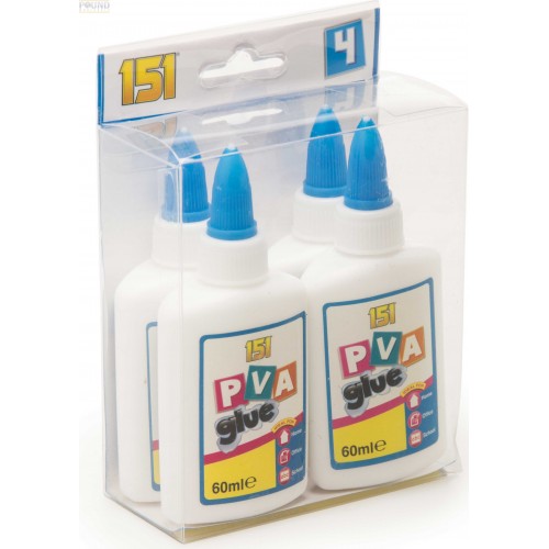 36 x 4 pack of 151 branded PVA Glue ( 60ml in size )